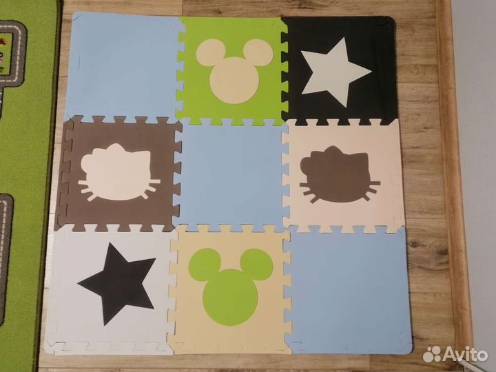 Мягкий коврик-пазл новый