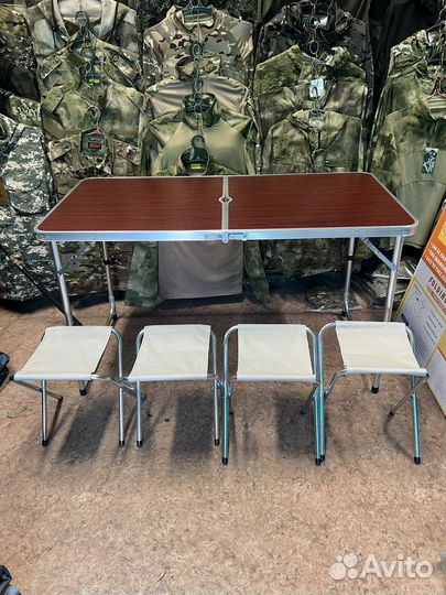 Стол складной Туристический с 4 Тобретка 60*120*70