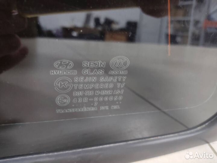 Стекло кузовное глухое левое Hyundai Santa Fe SM S