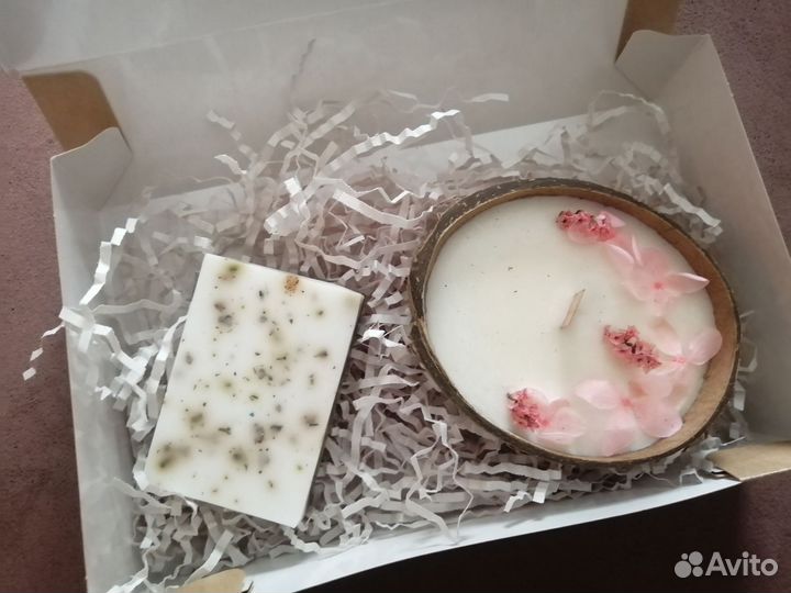 Крафтовые коробочки с наполнителем