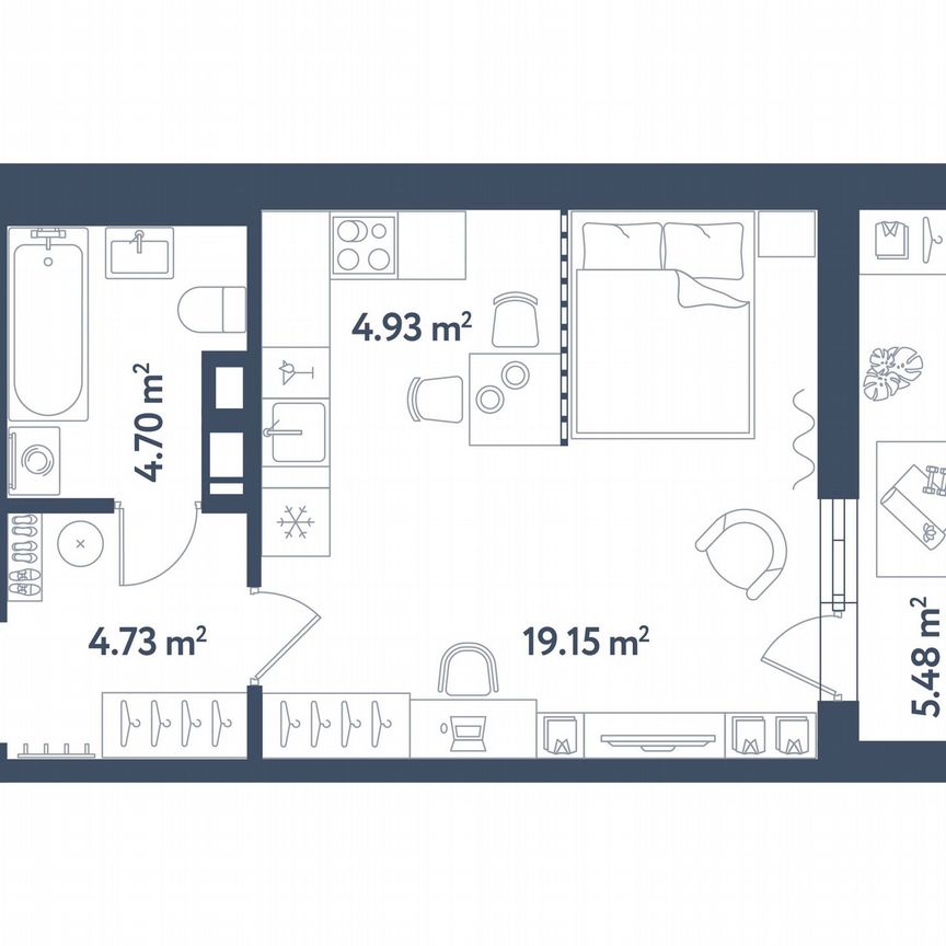 Квартира-студия, 36,3 м², 5/11 эт.