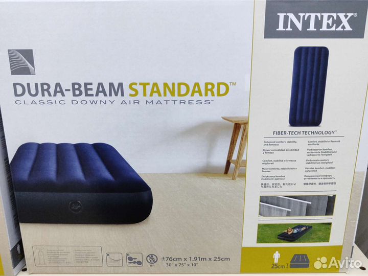 Надувной матрас 76Х191Х25 см (64756 )