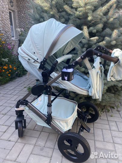 Коляска 2 в1 Люксмам 555 W (нежная мята )