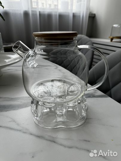 Новый заварочный чайник с подставкой для подогрева