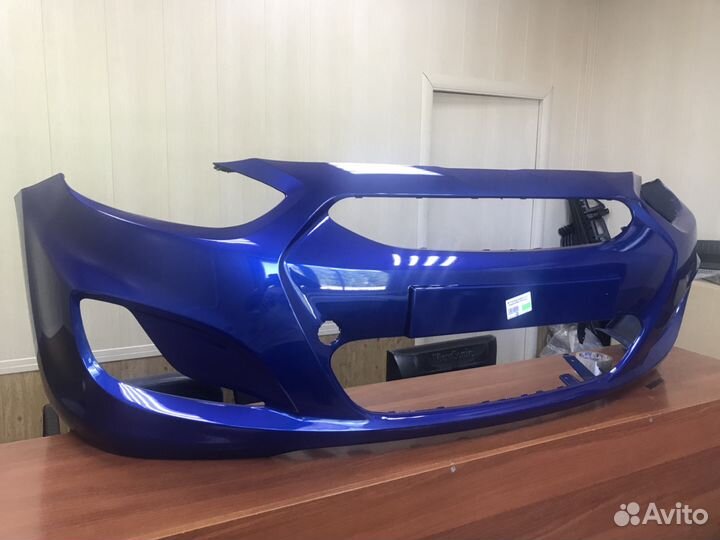 Бампер солярис 11 синий