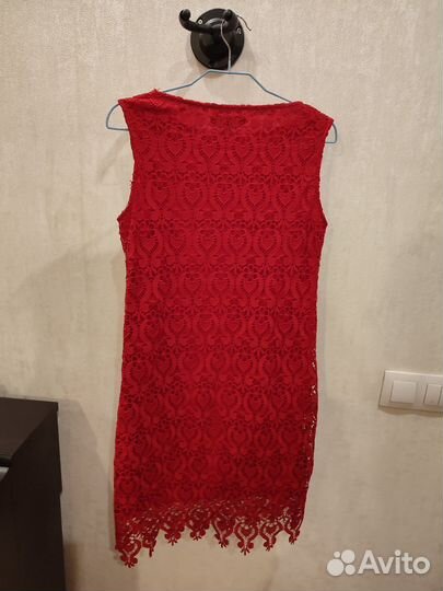 Вечернее платье 44 красное черное