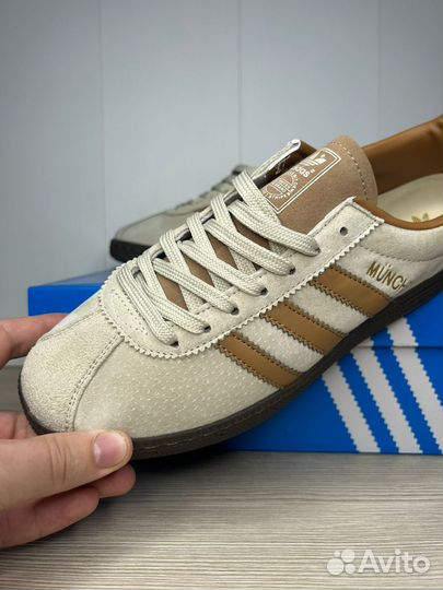 Adidas munchen beige brown мужские 41-46