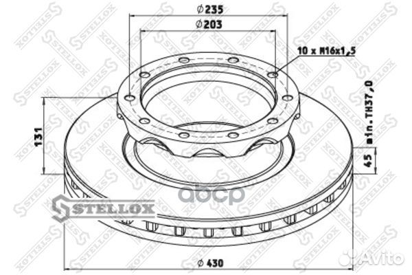 85-00752-SX диск тормозной 430/203x45/131 n10