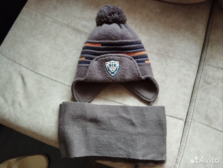 Комплект шапка и шарф для мальчика