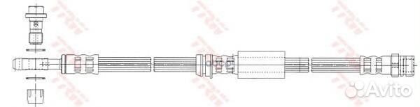 Шланг тормозной передн audi: A3 03-12 PHD1014 TRW