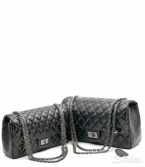 Сумка chanel натуральная кожа черная