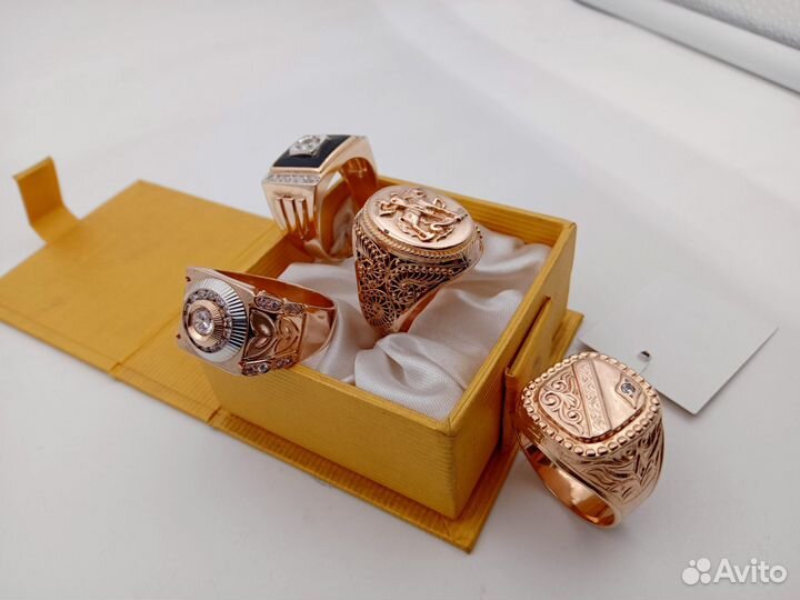 Крупные печатки, золото 585