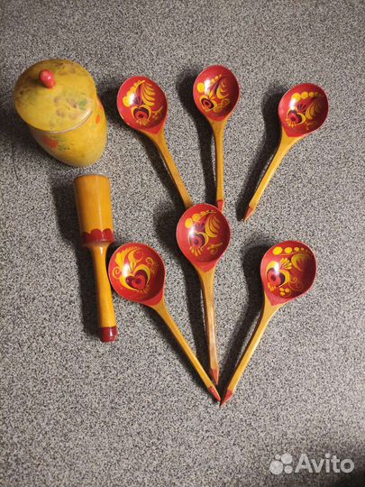 Деревянная посуда СССР сувенирная