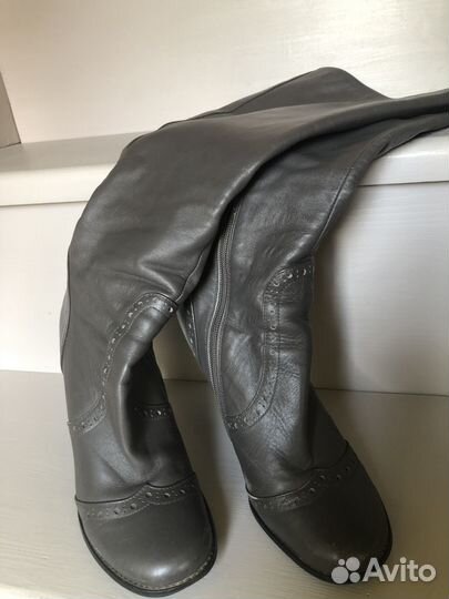 Сапоги кожаные