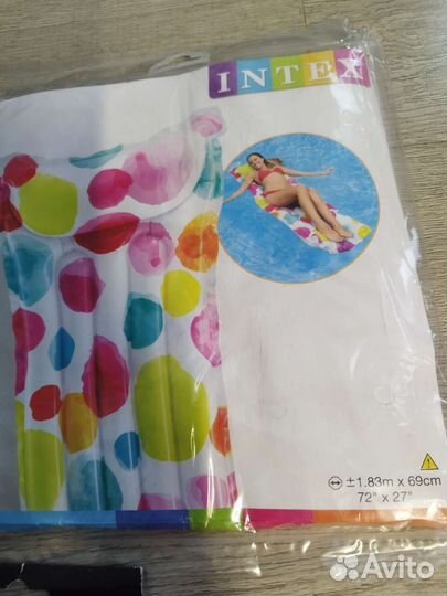 Надувной матрас, бассейн, мяч intex