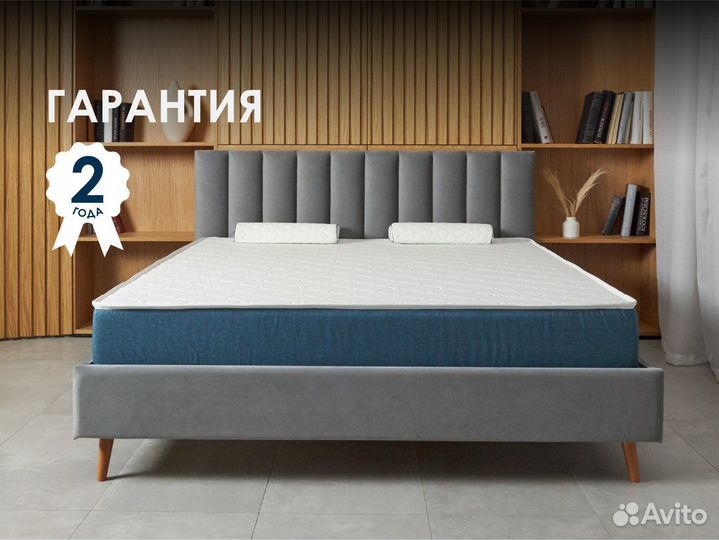 Матрас беспружинный разносторонний + 2 подушки