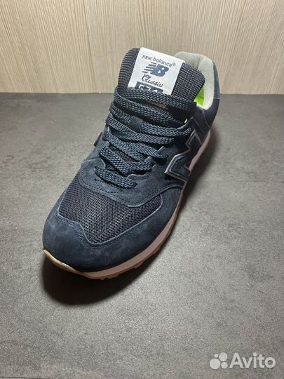 Кроссовки мужские new balance 574 navy 43 замш