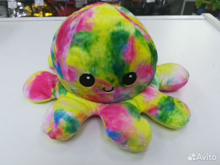 Осьминог перевертыш вывернушка 13см цветной