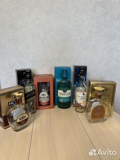 Бутылка из под виски и коньяка