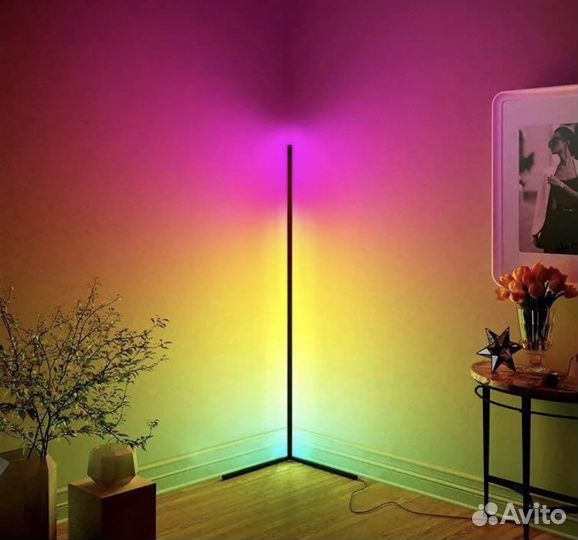 Скандинавский угловой RGB светильник/лампа