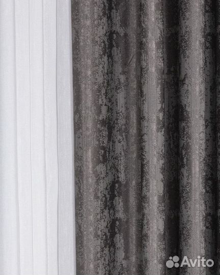 Мраморные шторы Зарина пепельно-коричневый