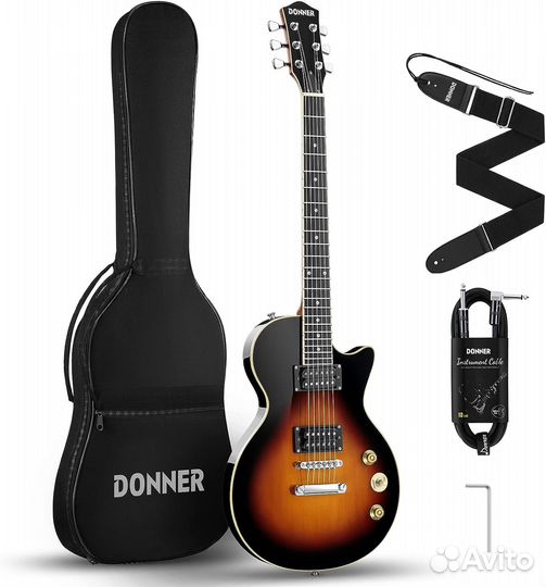 Электрогитара Donner LP-124 Sunburst (чехол в комп