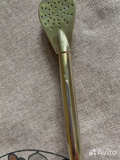 Бомбилья (бомбижья) для мате из альпаки