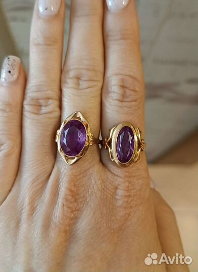 Золотое кольцо СССР 583 с александритом