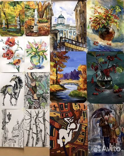 Рисунок, живопись на холсте и одежде