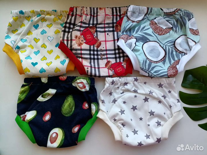 Набор 5шт Многоразовые подгузники