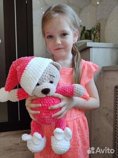 Вязаный мишка на заказ