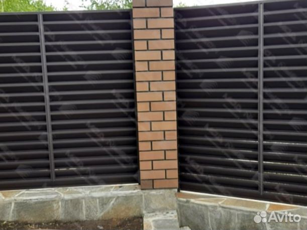 Забор жалюзи горизонтальный