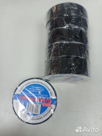 Изолента терминатор 19мм 18,3м пвх огнеупорная чёр