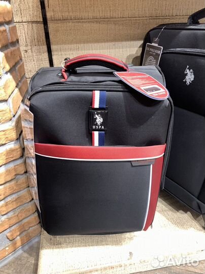 Чемодан на колесах Polo US США черный Средний