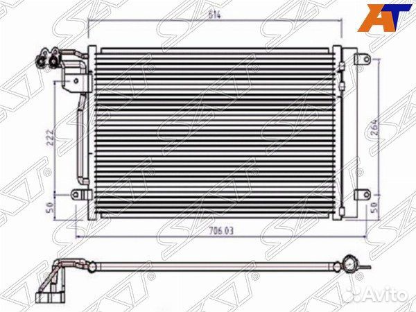 Радиатор кондиционера Seat Ibiza 4