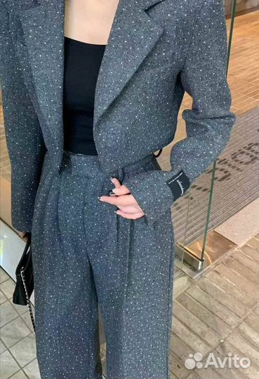 Брюки со стразами