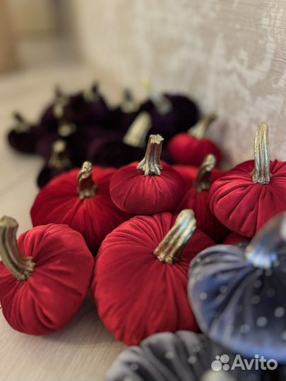 Тыква для хэллоуина бархатная