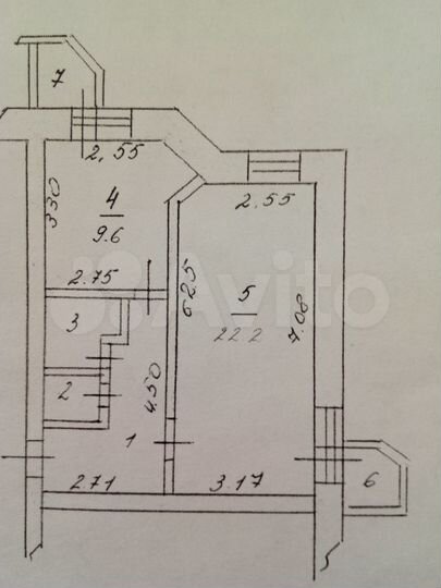 1-к. квартира, 45 м², 5/5 эт.