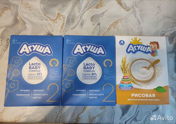 Сухая смесь агуша 2 и каша