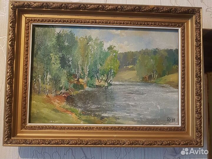 Рябцев В.М. Картина холст масло багет