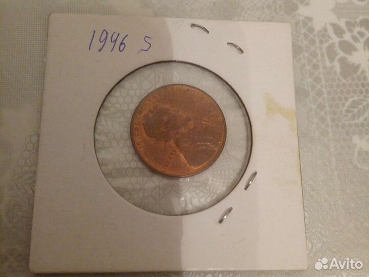 1 цент США 1946 S UNC