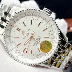 Breitling steel white часы