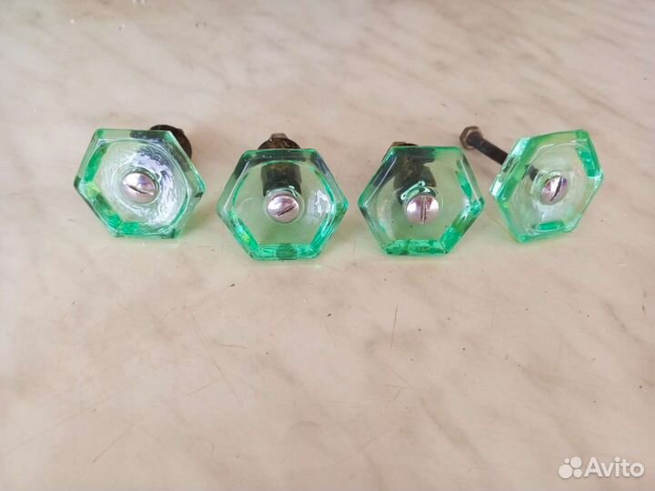 Старинные стеклянные дверные ручки