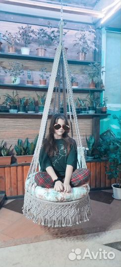 Подвесное кресло гамак макраме