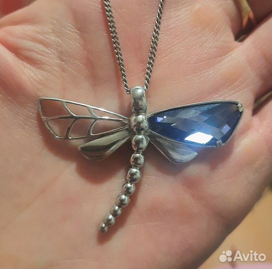 Подвеска Стрекоза, серебро