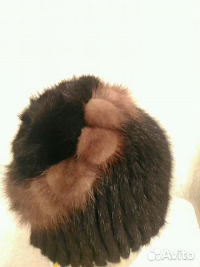 Шапка из вязаной норки новая