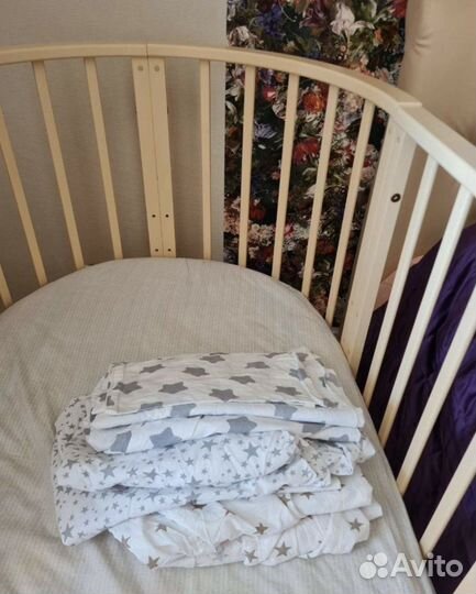 Постельное белье в кроватку овальную/круглую