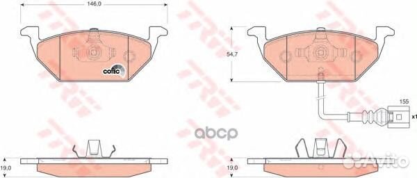 Колодки торм диск к-т передн gdb1658 TRW