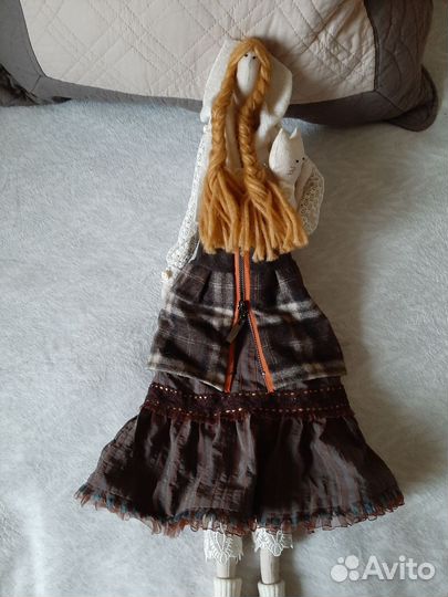 Авторская кукла Девушка с косами