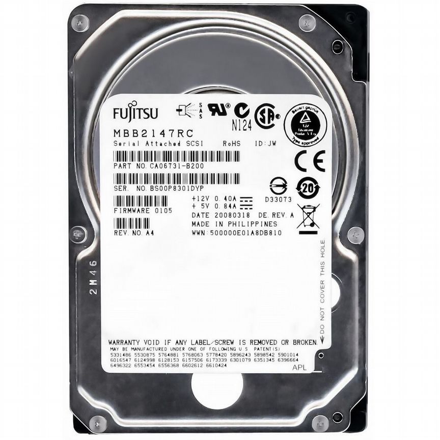 [MBB2147RC] Жесткий Диск Fujitsu 147gb Sas 2,5" Mbb2147rc